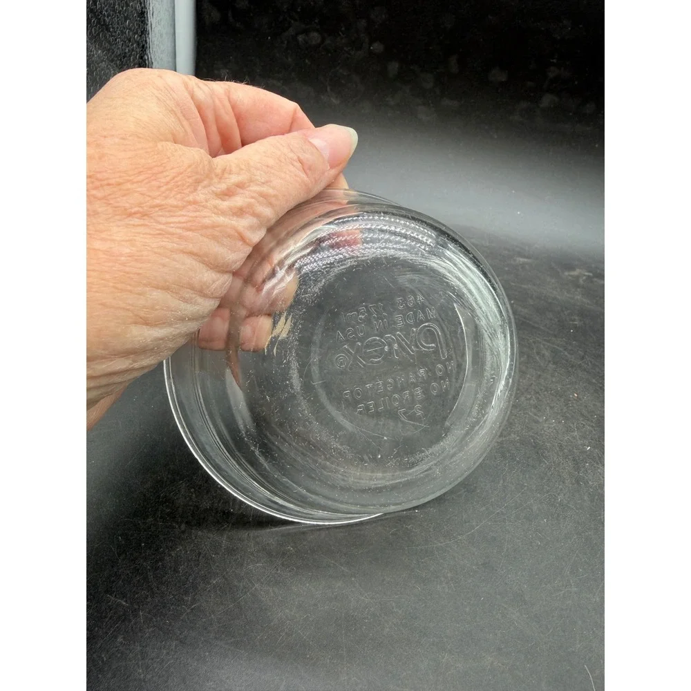 Vintage Pyrex Clear Glass Custard Cup Ramekin 83 5oz Ribbed Made in USA